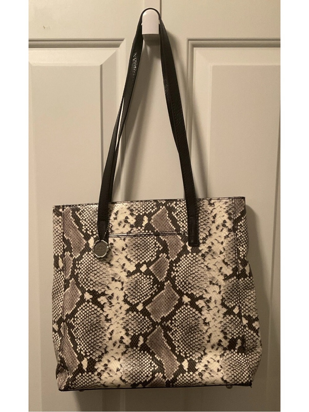 Patricia Nash Leather Python/Snakeskin Suede Inside Shoulder/Tote Bag EX+ Cond